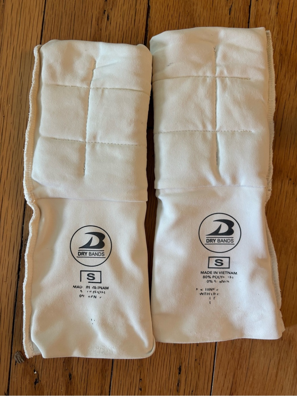 Kids White Cooling Arm Sleeves — Pair